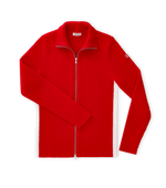 Aster Zip Front Knitted Jacket by Coxmoore Crimson Red