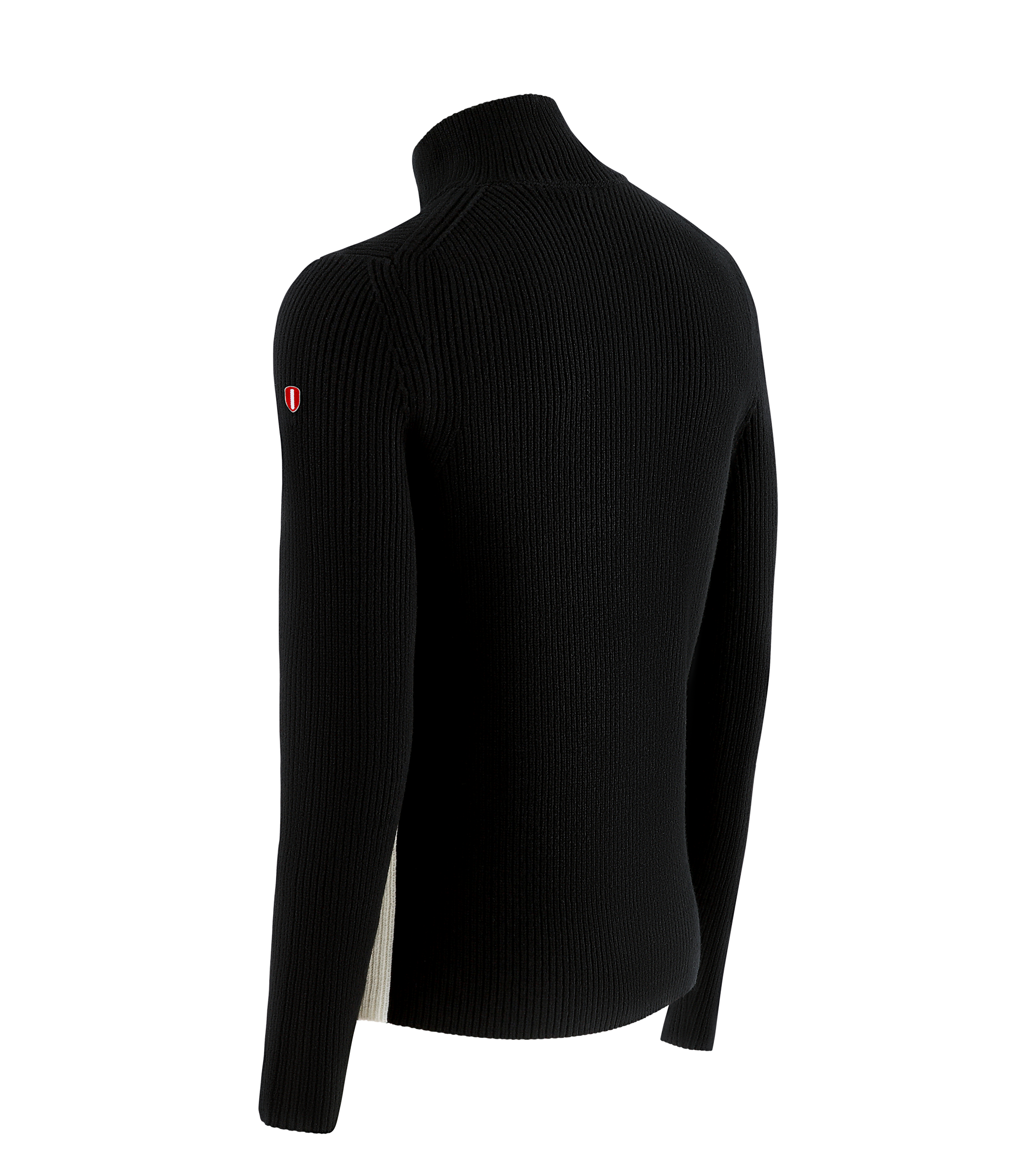 Aster Zip Front Knitted Jacket by Coxmoore Pitch Black
