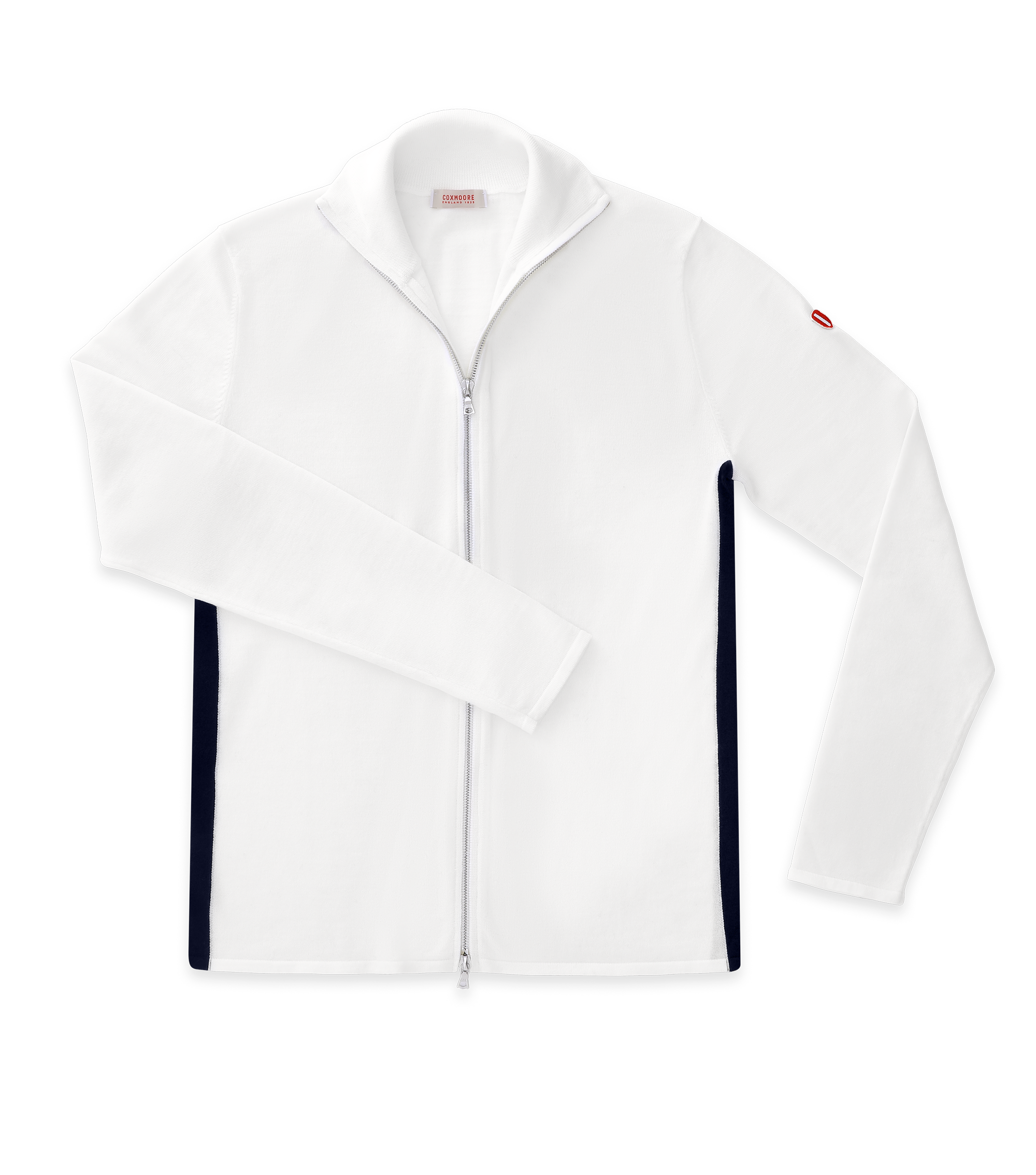 Coro Zip Front Knitted Jacket Ice White by Coxmoore