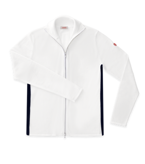 Coro Zip Front Knitted Jacket Ice White by Coxmoore