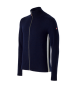Coro Zip Front Knitted Merino Night Blue by Coxmoore