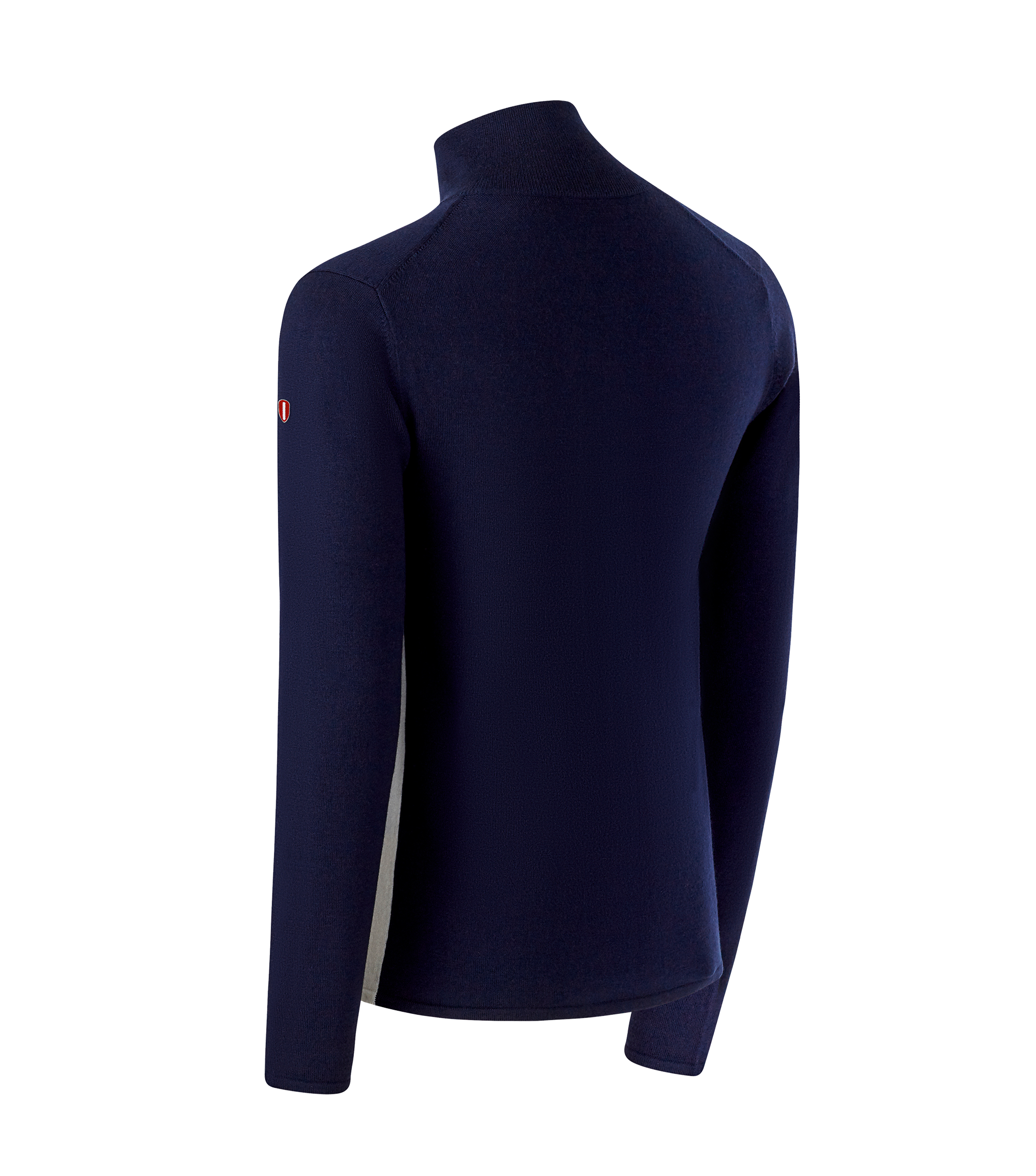 Coro Zip Front Knitted Merino Night Blue by Coxmoore