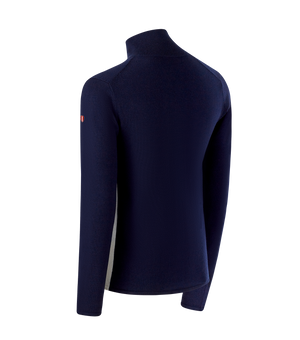 Coro Zip Front Knitted Merino Night Blue by Coxmoore