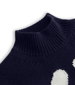 Quilo Turtle Neck Knitted Top Basalt Blue Coxmoore