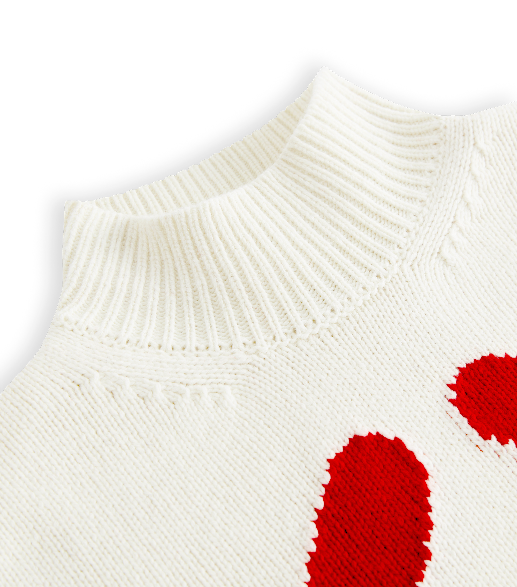 Quilo Turtle Neck Knitted Top Snow White Coxmoore Wool British