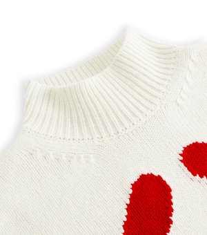 Quilo Turtle Neck Knitted Top Snow White Coxmoore Wool British