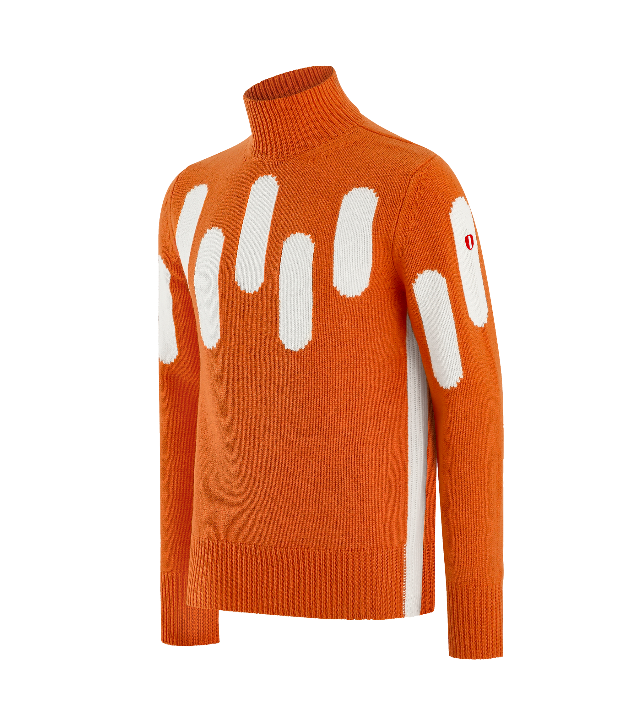 Yule Turtle Neck Lambswool Top Orange Gloss Coxmoore Clothing UK