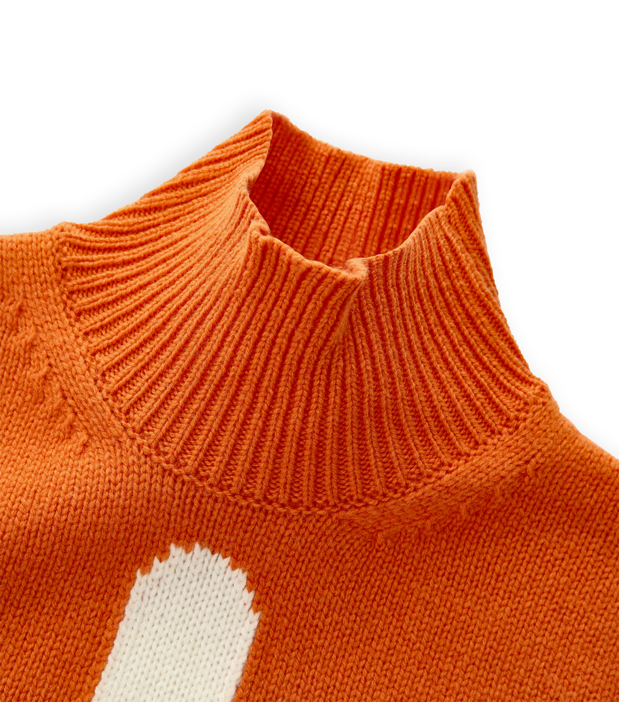 Yule Turtle Neck Lambswool Top Orange Gloss Coxmoore Clothing UK