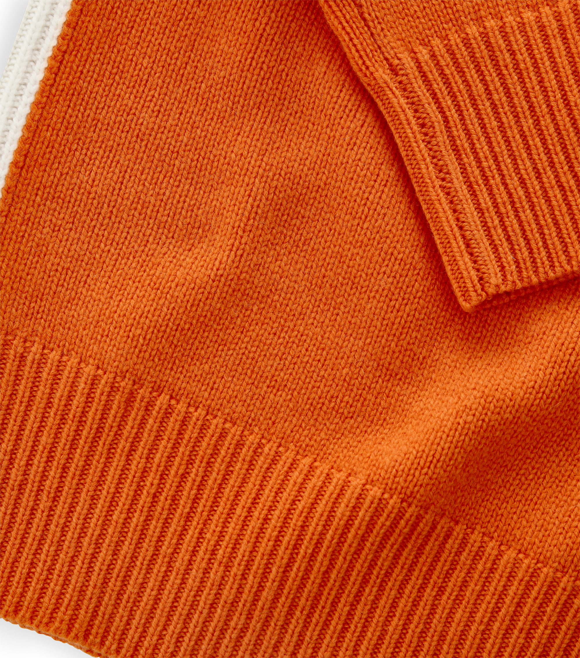 Yule Turtle Neck Lambswool Top Orange Gloss Coxmoore Clothing UK